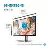 HP Z25xs G3 computermonitor 63,5 cm (25 inch) 2560 x 1440 pixel Quad HD zwart