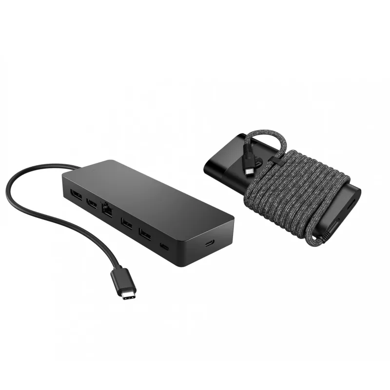 USB-C-hub en laptopoplader HP 9H0H9AA#ABB compact ontwerp, veelzijdige connectiviteit
