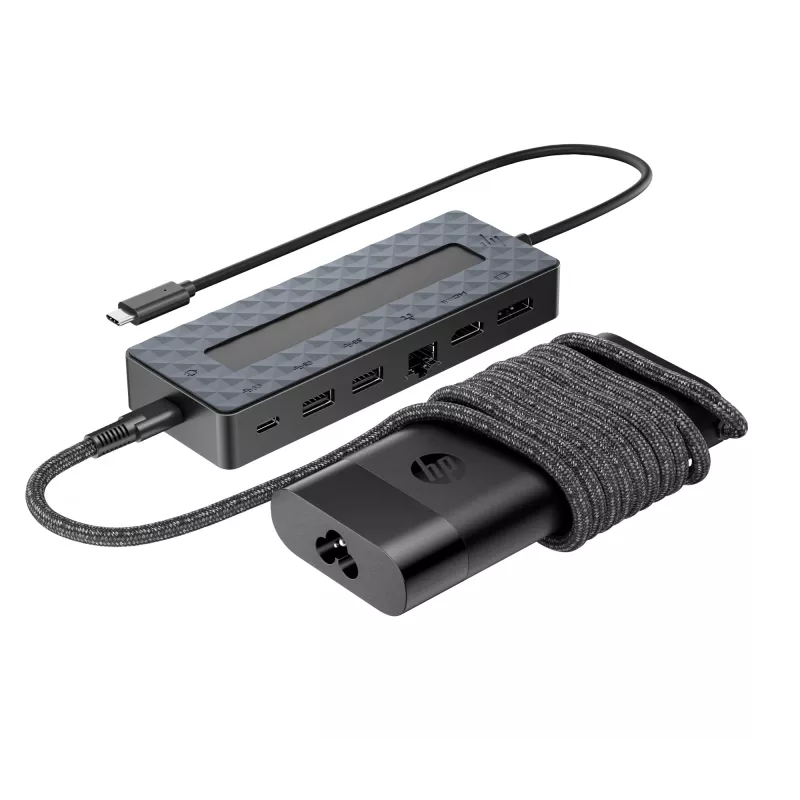 USB-C-hub en laptopoplader HP 9H0H9AA#ABB compact ontwerp, veelzijdige connectiviteit