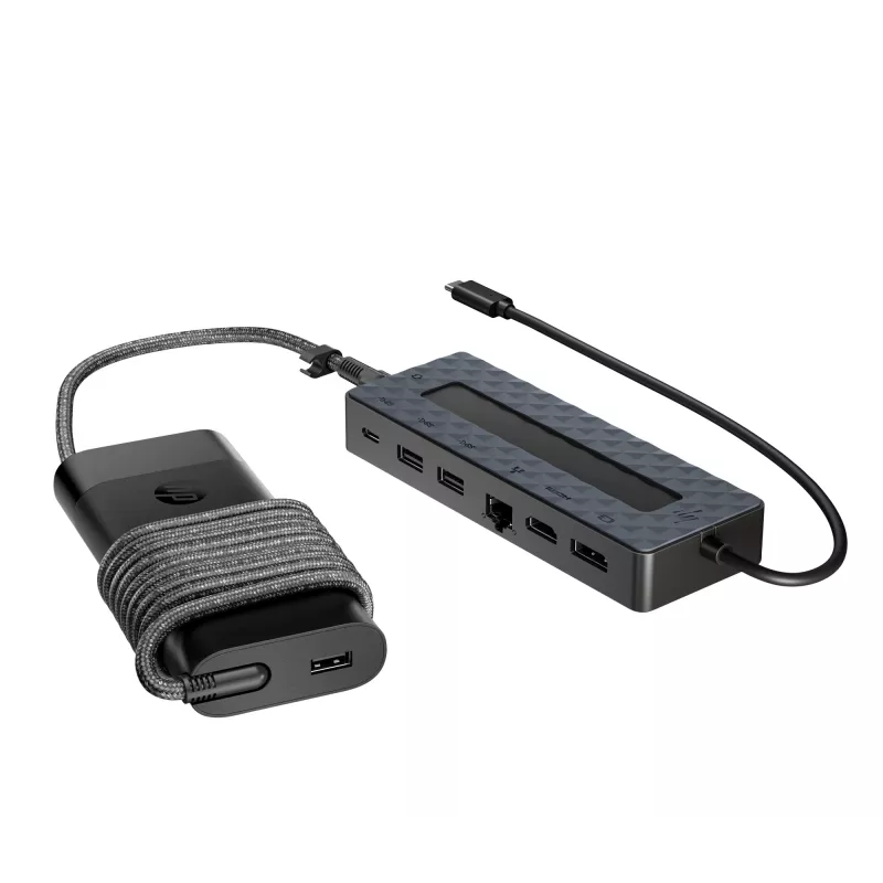 USB-C-hub en laptopoplader HP 9H0H9AA#ABB compact ontwerp, veelzijdige connectiviteit