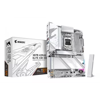 Moederbord GIGABYTE X870 AORUS ELITE X3D ICE, AMD X870, socket AM5, ATX