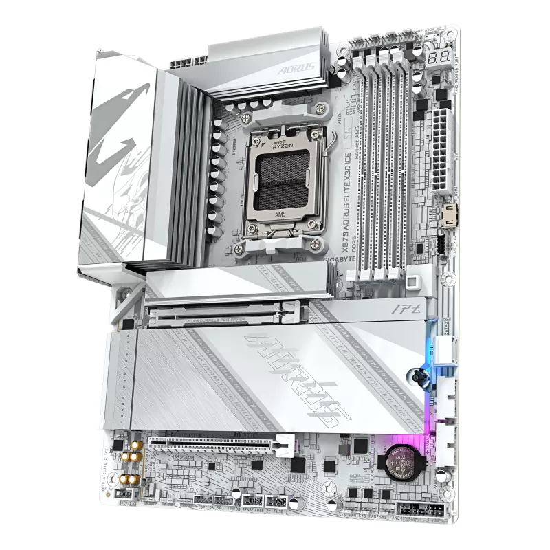 Moederbord GIGABYTE X870 AORUS ELITE X3D ICE, AMD X870, socket AM5, ATX