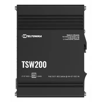 TELTONIKA TSW200 industriële unmanaged PoE+ gigabit Ethernet-switch