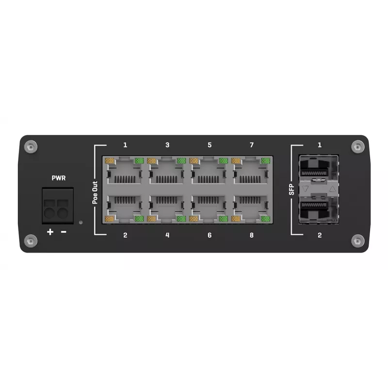 TELTONIKA TSW200 industriële unmanaged PoE+ gigabit Ethernet-switch