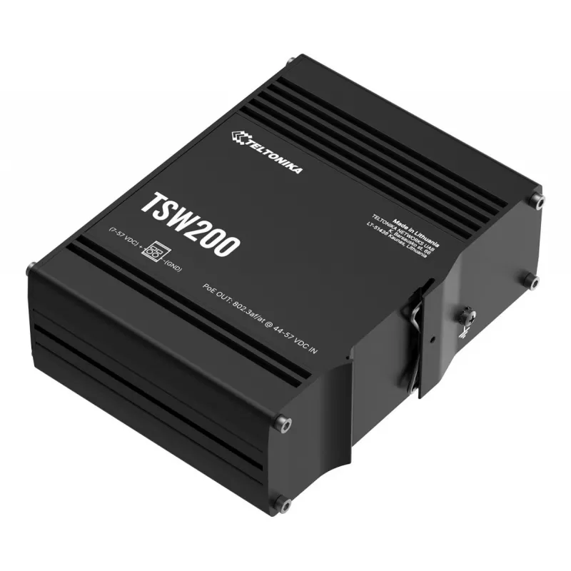 TELTONIKA TSW200 industriële unmanaged PoE+ gigabit Ethernet-switch