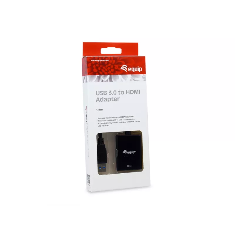 Equip USB 3.0 naar HDMI adapter, 3.2 Gen 1 (3.1 Gen 1), USB Type-A, HDMI-uitgang, 1920 x 1080 pixels