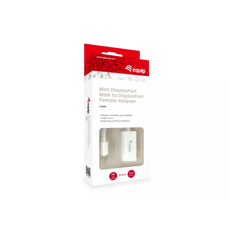 Mini DisplayPort naar DisplayPort adapter Equip 133440