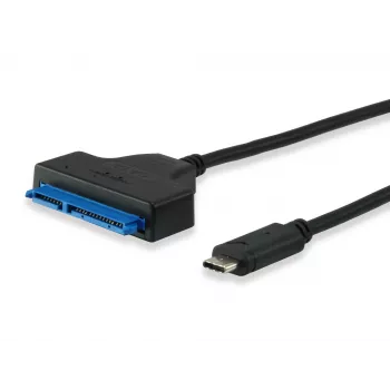 Equip USB Type-C naar SATA kabel, zwart, 6 Gbit/s, 50 mm, 150 mm, 500 mm, 50 g