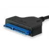 Equip USB Type-C naar SATA kabel, zwart, 6 Gbit/s, 50 mm, 150 mm, 500 mm, 50 g