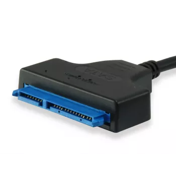 Equip USB Type-C naar SATA kabel, zwart, 6 Gbit/s, 50 mm, 150 mm, 500 mm, 50 g