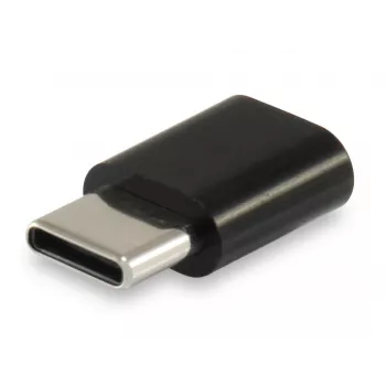 Equip USB Type-C naar Micro-USB adapter, USB C, Micro-USB B, zwart