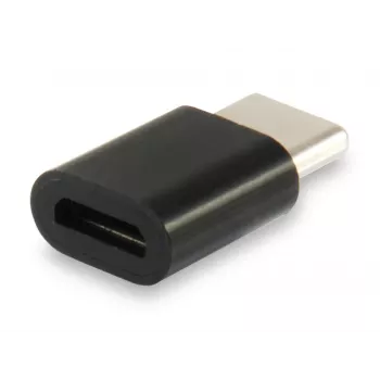 Equip USB Type-C naar Micro-USB adapter, USB C, Micro-USB B, zwart
