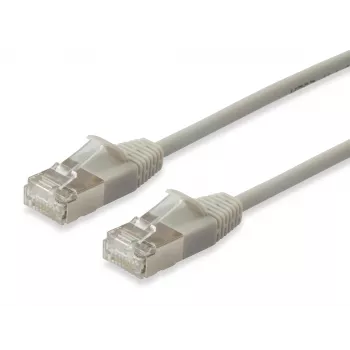 Equip Cat.6A F/FTP slim patchkabel, 1m, beige, 1 m, Cat6a, F/FTP (FFTP), RJ-45, RJ-45, beige