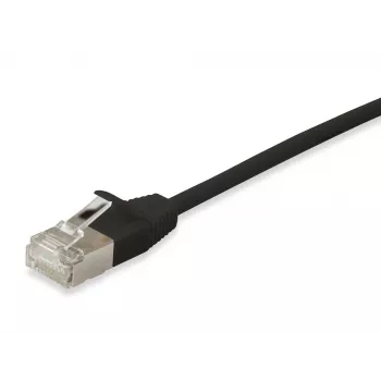 Equip Cat.6A F/FTP slim patchkabel, 2m, zwart, Cat6a, F/FTP (FFTP), RJ-45, RJ-45