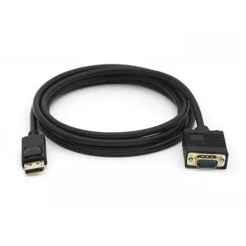Equip DisplayPort-stekker naar VGA (HD15)-stekker kabel, 2 m, VGA (D-Sub), DisplayPort, stekker, stekker, recht