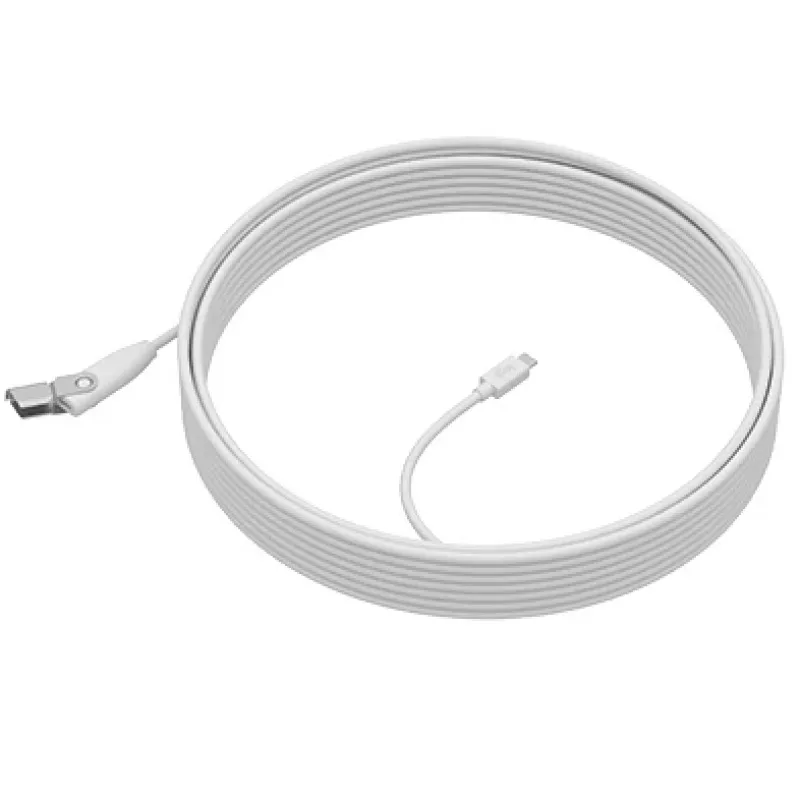 LOGITECH Rally Mic Pod-verlengkabel, crèmewit, 10 m verlengkabel