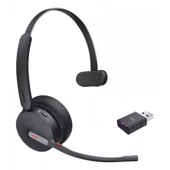 Yealink WH64 Hybrid Mono Teams headset draadloze headset voor kantoor/callcenter Micro-USB Bluetooth zwart