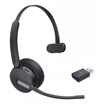Yealink WH64 Hybrid Mono Teams headset draadloze headset voor kantoor/callcenter Micro-USB Bluetooth zwart