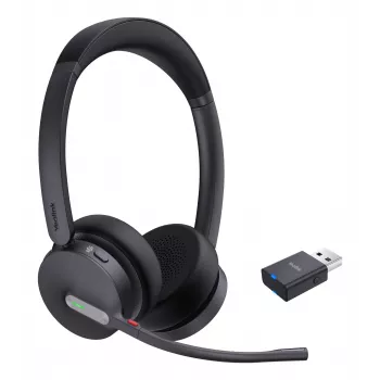 Yealink WH64 Hybrid Dual Teams headset draadloze headset voor kantoor/callcenter Micro-USB Bluetooth zwart