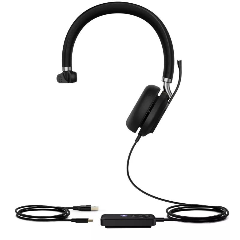 Yealink UH38 Mono Teams - zonder accu USB-A-USB bedrade headset