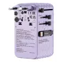 Verbatim Charge 'n' Travel 70W 2C uitschuifbare universele reisadapter paars