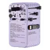 Verbatim Charge 'n' Travel 70W 2C uitschuifbare universele reisadapter paars