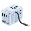 Verbatim Charge 'n' Travel 100W universele reisadapter met uitschuifbare kabel blauw