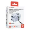 Verbatim Charge 'n' Travel 100W universele reisadapter met uitschuifbare kabel blauw