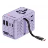 Verbatim Charge 'n' Travel 100W universele reisadapter met uitschuifbare kabel paars