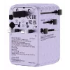 Verbatim Charge 'n' Travel 100W universele reisadapter met uitschuifbare kabel paars
