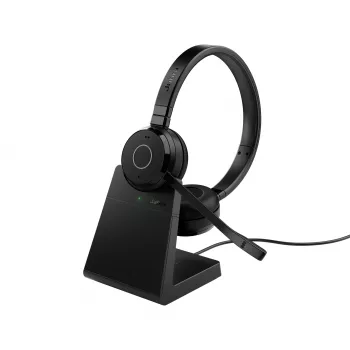 Jabra Evolve 65 TE - Link390a UC Stereo (incl. standaard), bedraad & draadloos, 20 - 20000 Hz, kantoor/callcenter, 106,3 g, headset, zwart