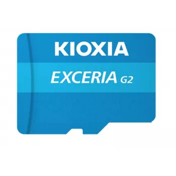 MicroSDHC-geheugenkaart Kioxia EXCERIA G2 128 GB UHS-III U3 V30 A1, lezen 100 MB/s, schrijven 50 MB/s, blauw