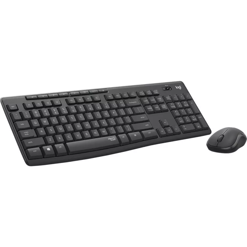 Logitech MK295 Silent Wireless Combo toetsenbord muis inclusief Office USB QWERTZ Duits grafiet