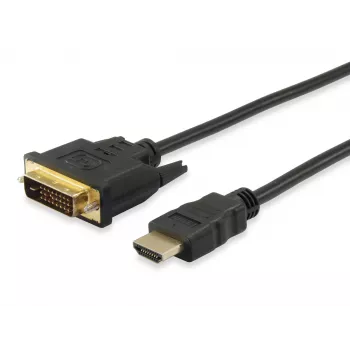 Equip HDMI naar DVI-D Single Link kabel, 2m, 2 m, HDMI, DVI-D, stekker, stekker, goud