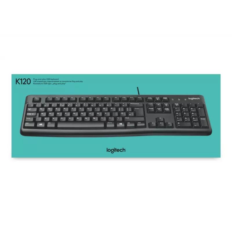 LOGITECH K120 toetsenbord - USB bekabeld - Qwerty US/International