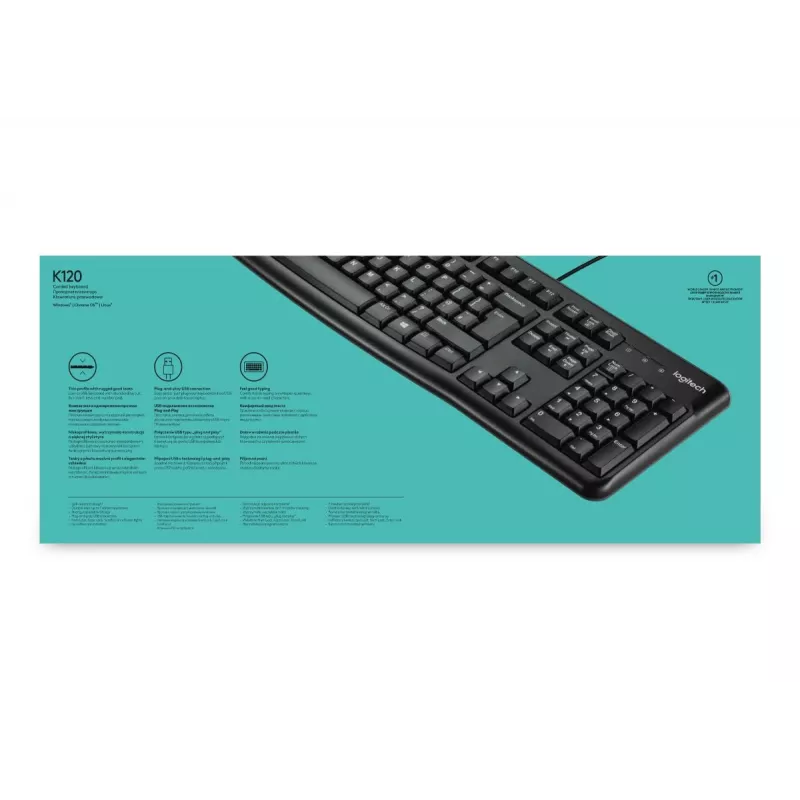 LOGITECH K120 toetsenbord - USB bekabeld - Qwerty US/International