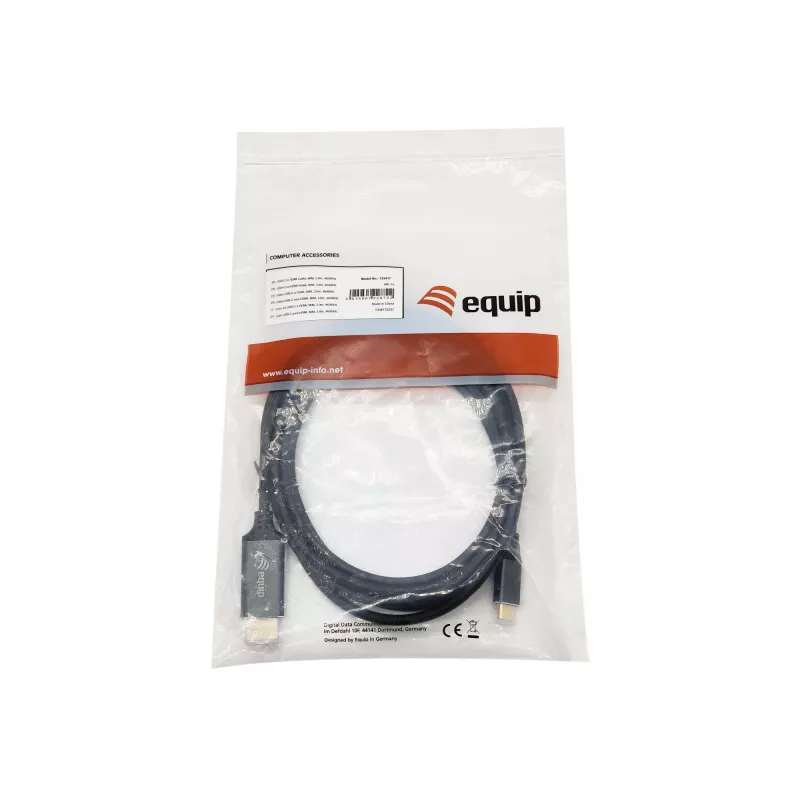 Equip USB-C-naar-HDMI-kabel, M/M, 3,0 m, 4K/60Hz, 3 m, USB Type-C, HDMI Type A (standaard), stekker, stekker, recht