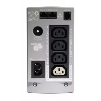 APC Back-UPS, 500VA/300W, tower, 230V, 4x IEC C13 stopcontacten, vervangbare batterij