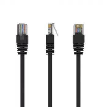 Netwerkkabel Gembird PP12-0.5M/BK RJ45 Cat5e 0,5m zwart
