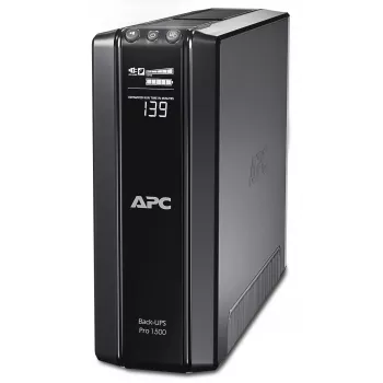 APC Back-UPS Pro, 1500VA/865W, tower, 230V, 10x IEC C13 stopcontacten, AVR, LCD, door gebruiker vervangbare batterij