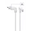 GEMBIRD stroomkabel (C7) met 90 graden haakse stekkers, VDE-gekeurd, 2,5 m, wit