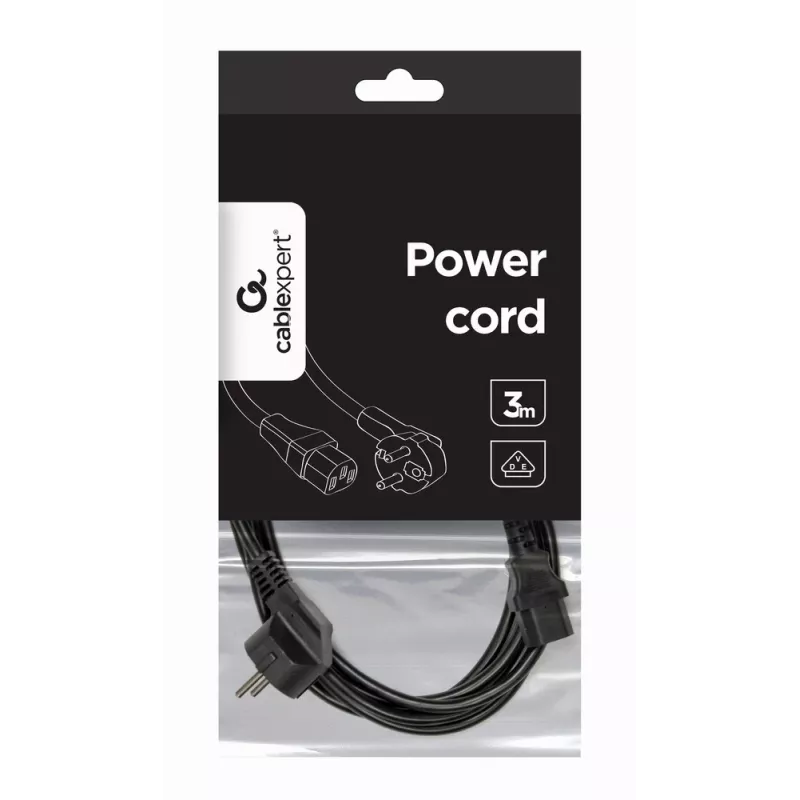 GEMBIRD kabel Power C13 VDE-goedgekeurd 3m (bulkverpakking)