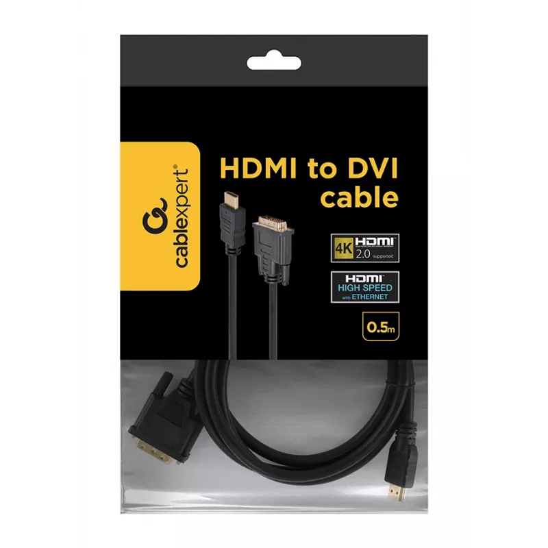 GEMBIRD HDMI naar DVI stekker-stekker kabel met vergulde stekkers 2,0 m bulkverpakking
