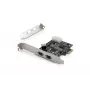DIGITUS IEEE 1394b interfacekaart, PCIe 3 poorts, 2x9-polig extern + 1x9-polig intern