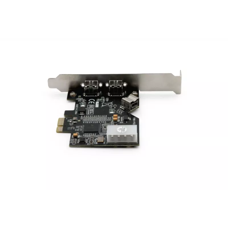 DIGITUS IEEE 1394b interfacekaart, PCIe 3 poorts, 2x9-polig extern + 1x9-polig intern