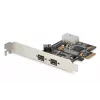 DIGITUS IEEE 1394b interfacekaart, PCIe 3 poorts, 2x9-polig extern + 1x9-polig intern