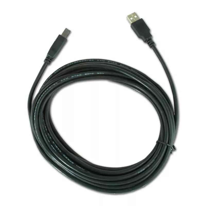 USB-kabel, Gembird 4,5 m USB 2.0 A/B M, zwart, stekker/stekker