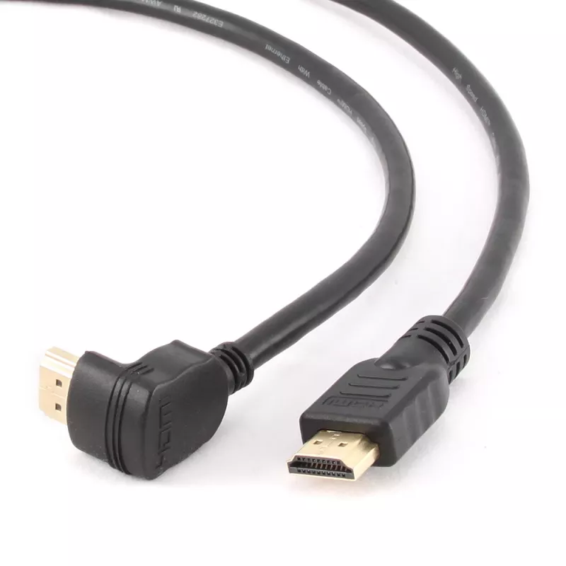GEMBIRD hogesnelheids-HDMI-kabel met ethernet, 90 graden naar boven afgewinkelde stekker, 3 m