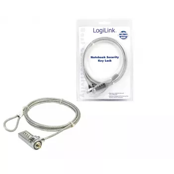 Notebook-beveiligingsslot LogiLink NBS002 combinatieslot 1,5 m
