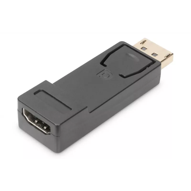 DIGITUS ASSMANN DisplayPort-adapter, DP - HDMI Type-A M/B, met vergrendeling, CE zwart